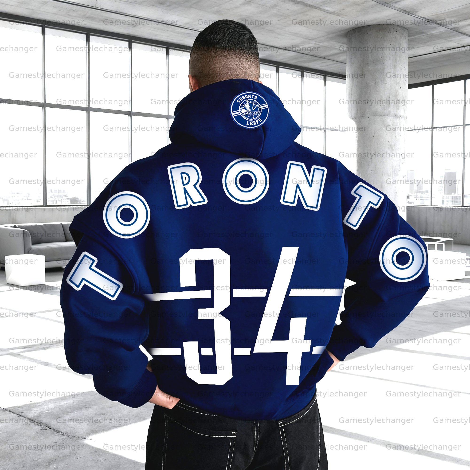 Unisex "Toronto Maple Leafs" Graphic Streetwear Vintage Plush Hoodie