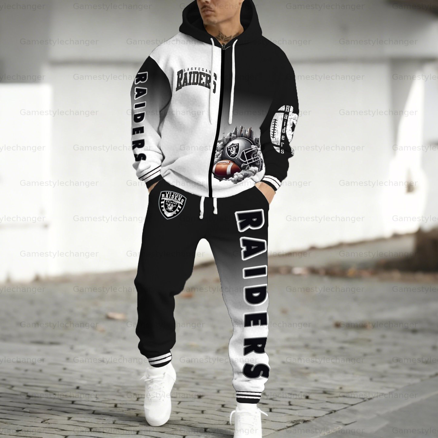 “Las Vegas Raiders” Zip-up Jacket, Pants and 2-Piece Set