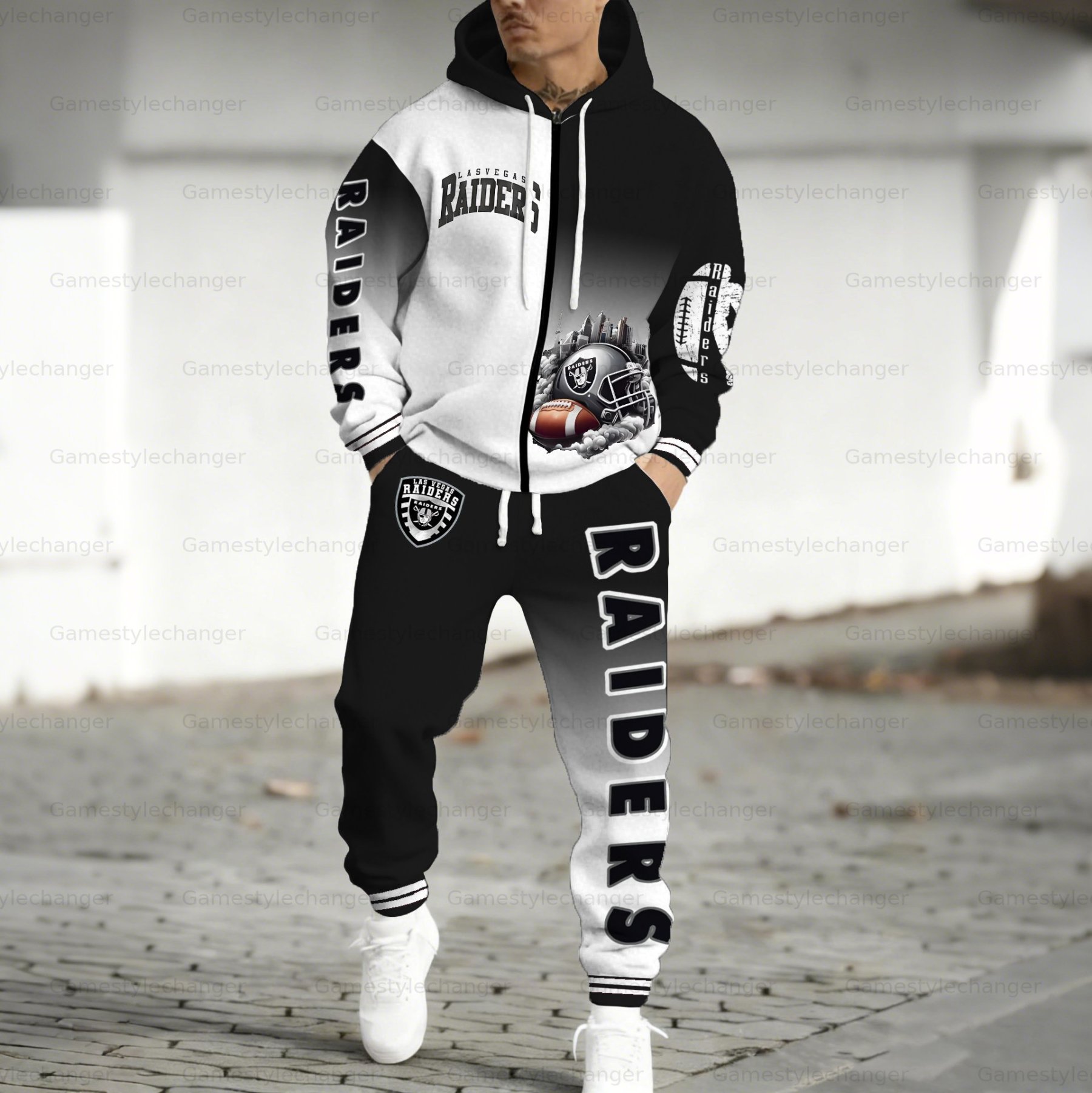 “Las Vegas Raiders” Zip-up Jacket, Pants and 2-Piece Set