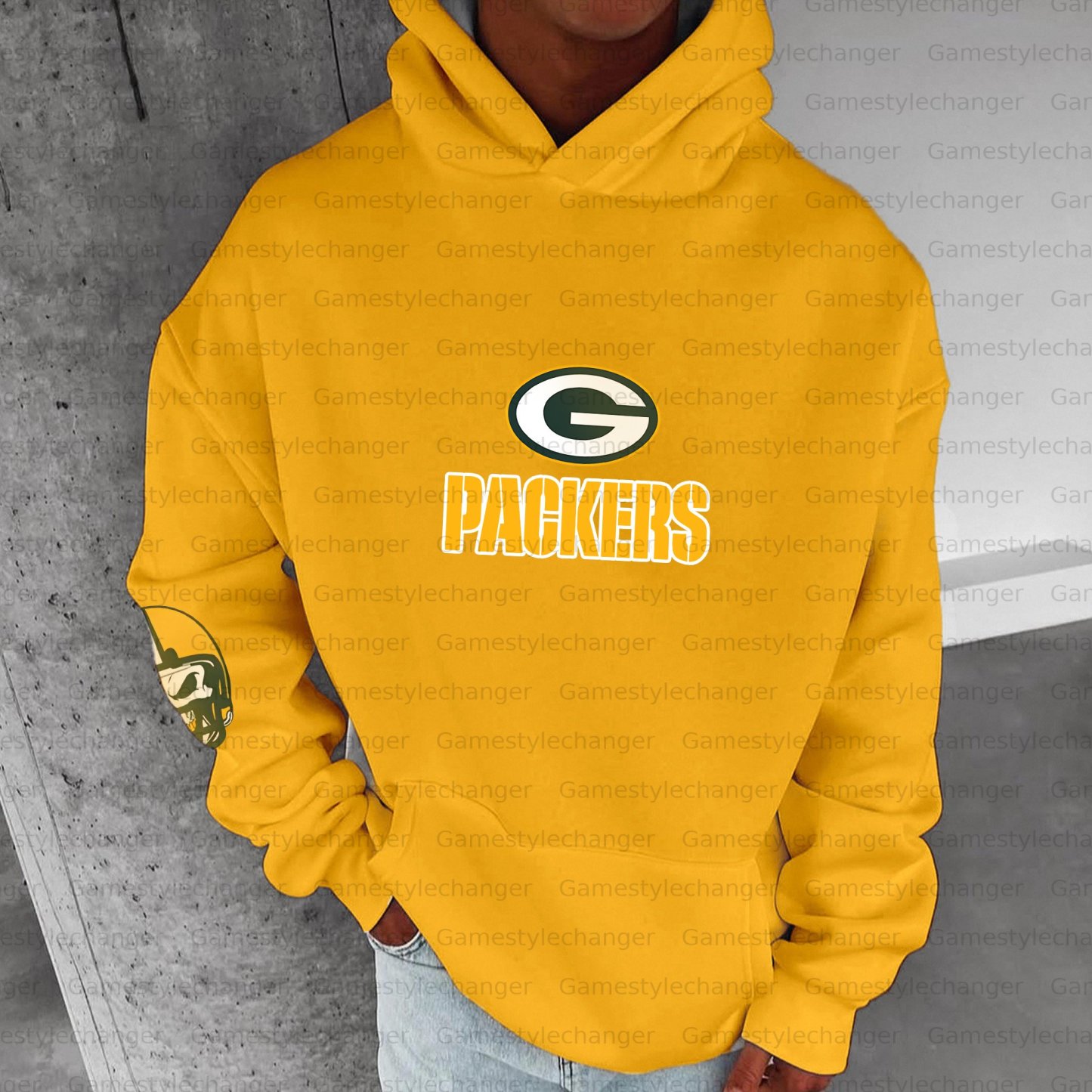 Unisex "Green Bay Packers" Graphic Streetwear Vintage Plush Hoodie