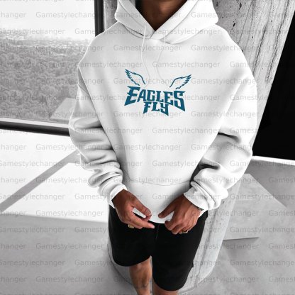 Unisex "Philadelphia Eagles" Graphic Streetwear Vintage Plush Hoodie