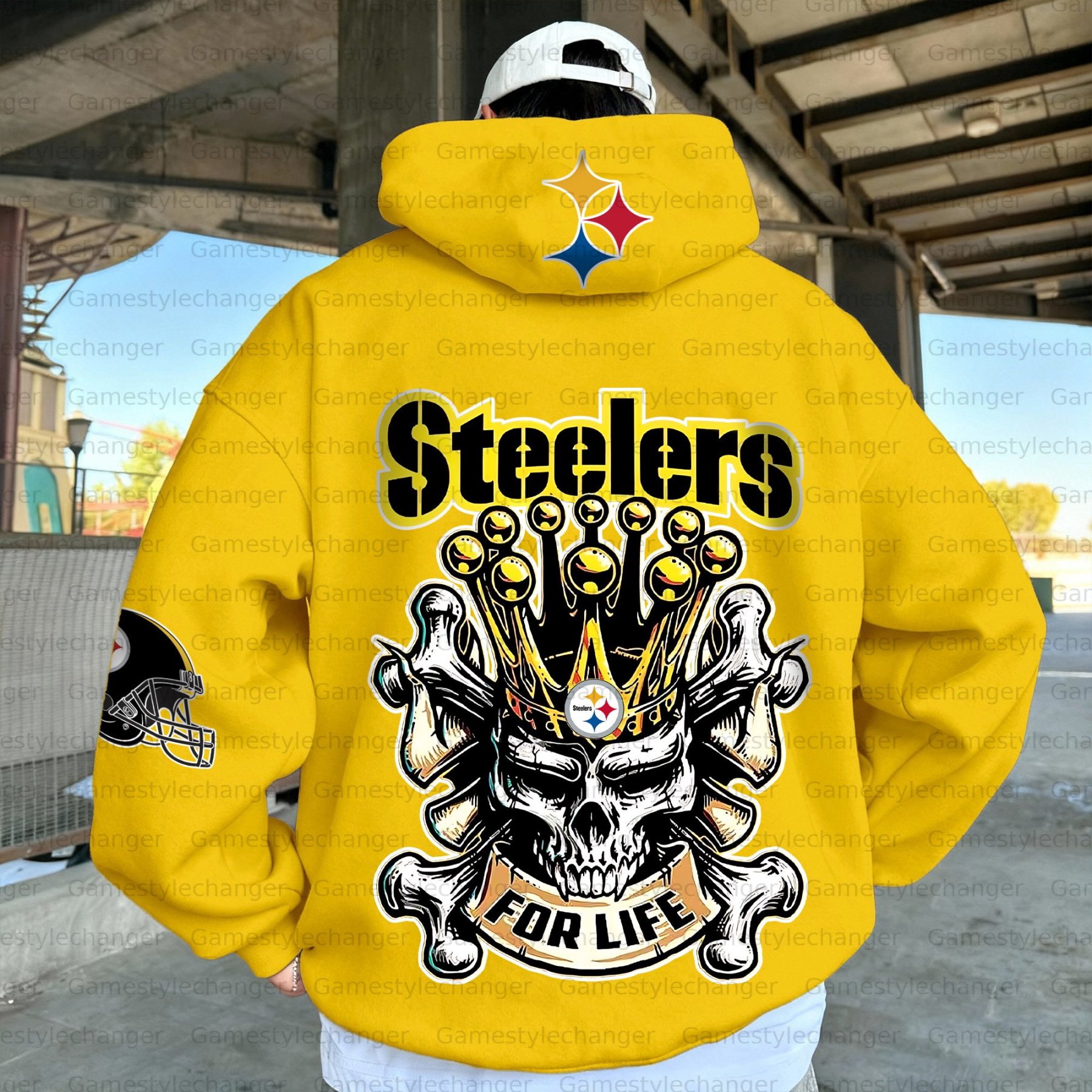 Unisex "Pittsburgh Steelers" Graphic Streetwear Vintage Plush Hoodie