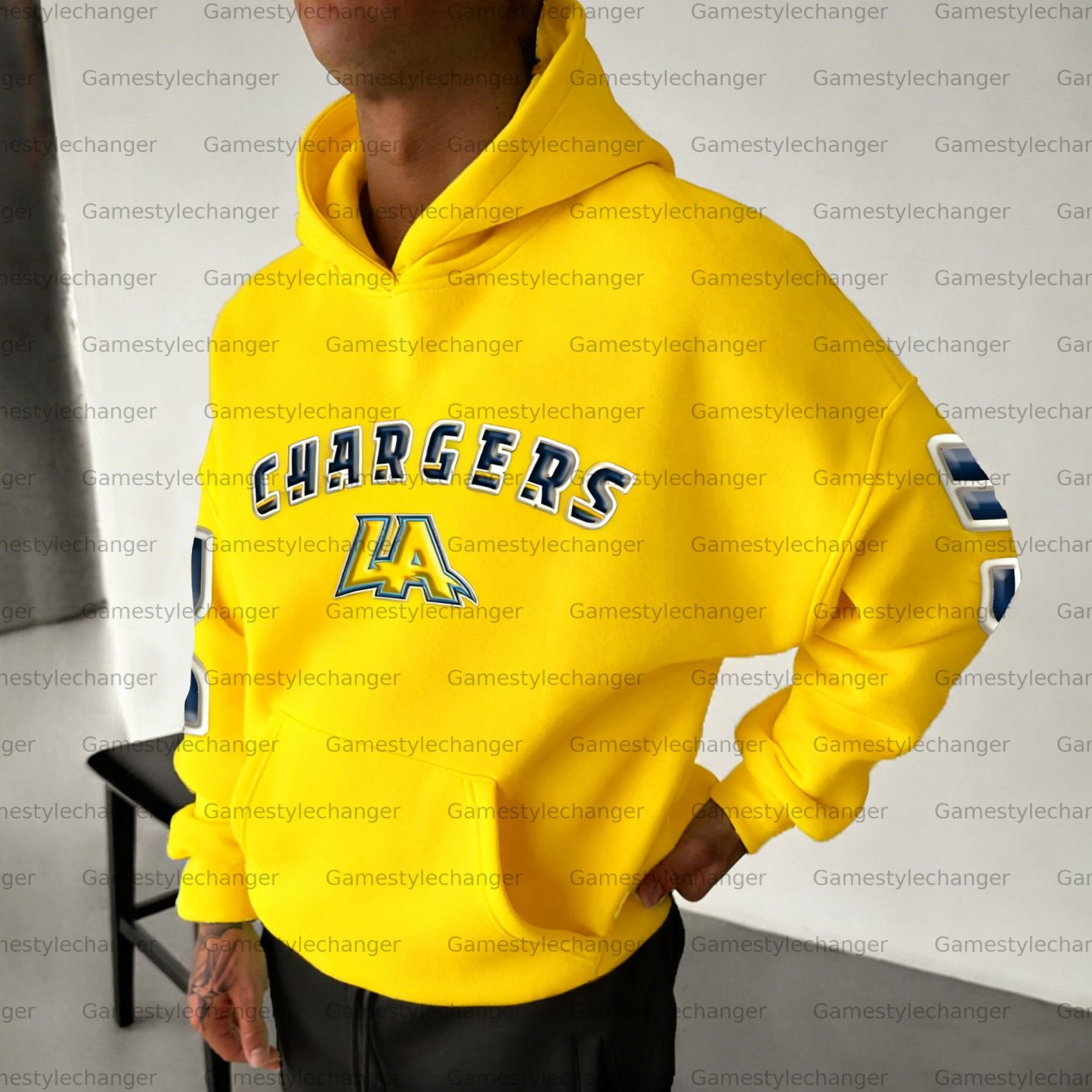 Unisex "Los Angeles Chargers" Graphic Streetwear Vintage Plush Hoodie