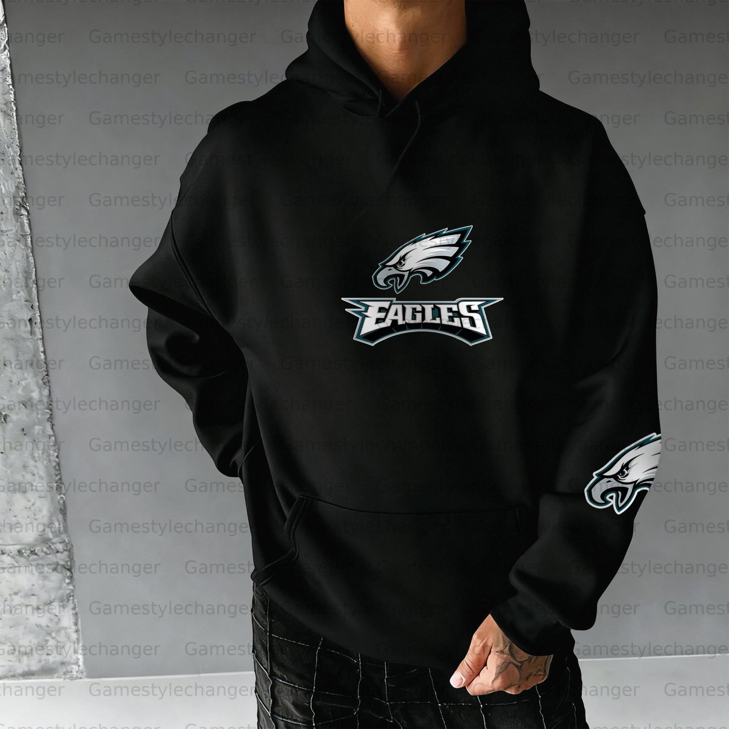 Unisex "Philadelphia Eagles" Graphic Streetwear Vintage Plush Hoodie
