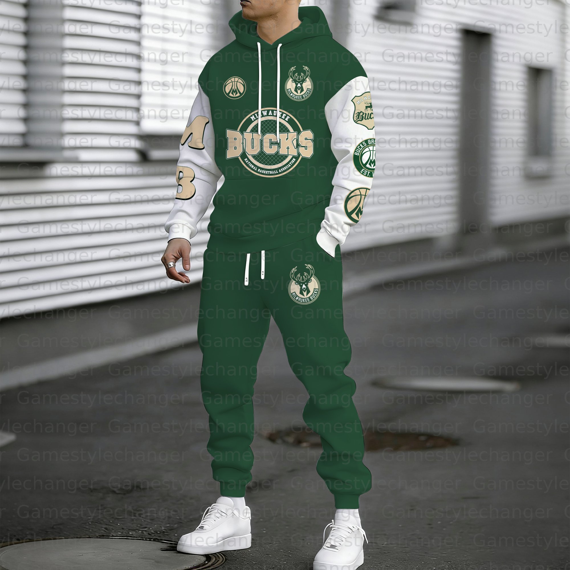 “Milwaukee Bucks” Hoodie & Pants 2 Pieces Set
