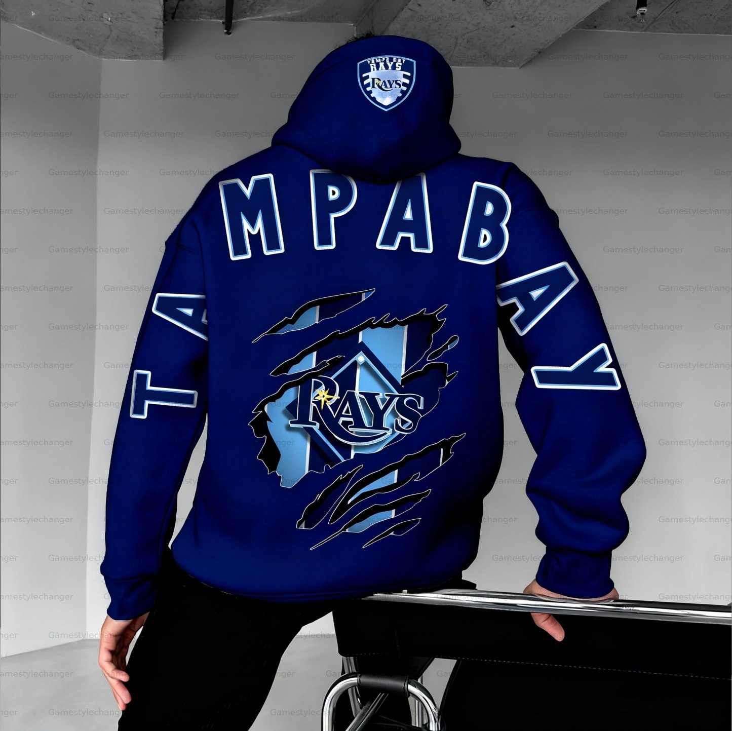 Unisex "Tampa Bay Rays" Graphic Streetwear Vintage Plush Hoodie