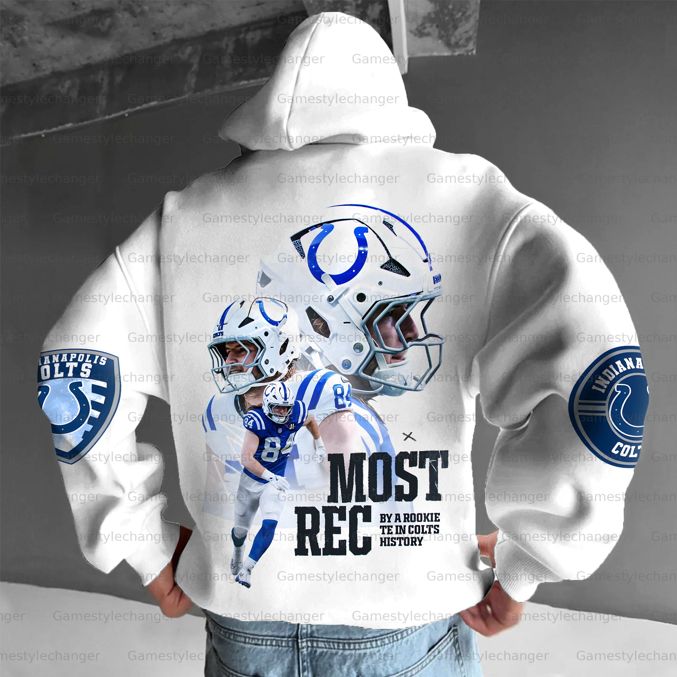Unisex "Indianapolis Colts" Graphic Streetwear Vintage Plush Hoodie