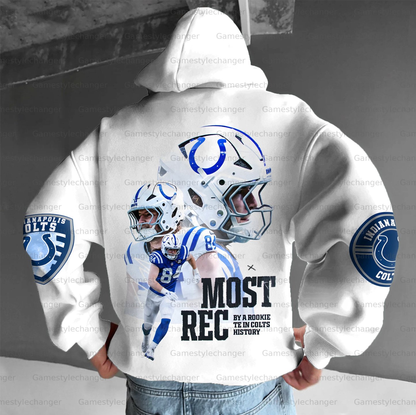 Unisex "Indianapolis Colts" Graphic Streetwear Vintage Plush Hoodie