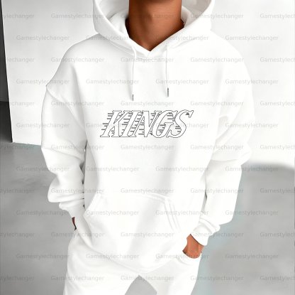 Unisex "Los Angeles Kings" Graphic Streetwear Vintage Plush Hoodie