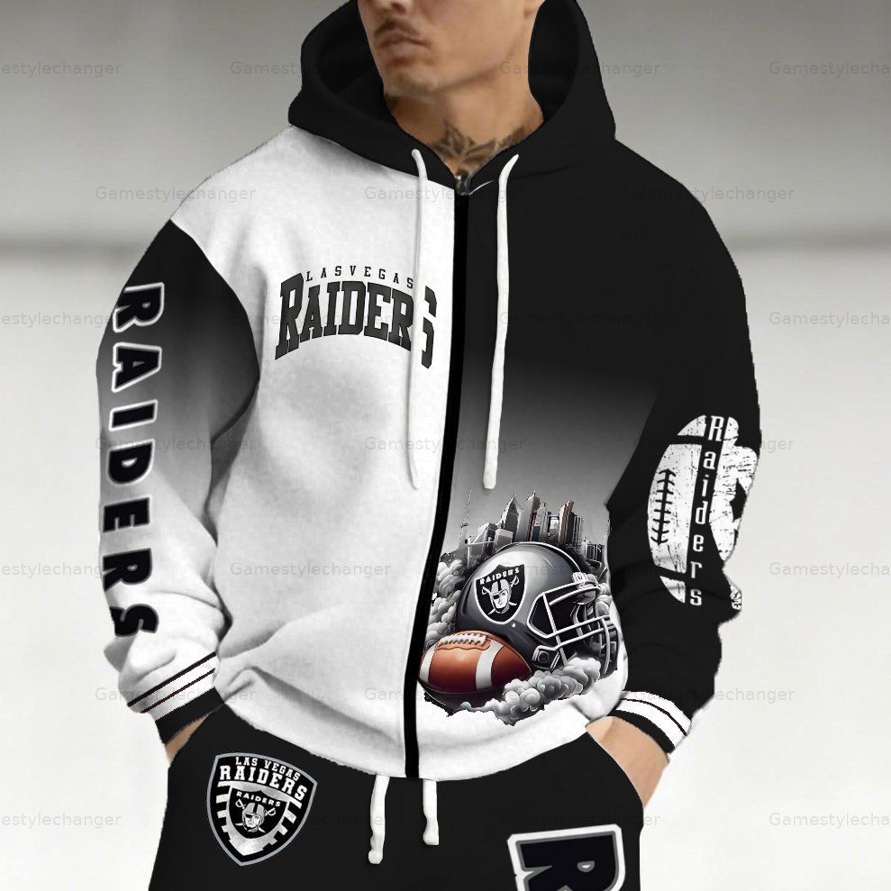 “Las Vegas Raiders” Zip-up Jacket, Pants and 2-Piece Set