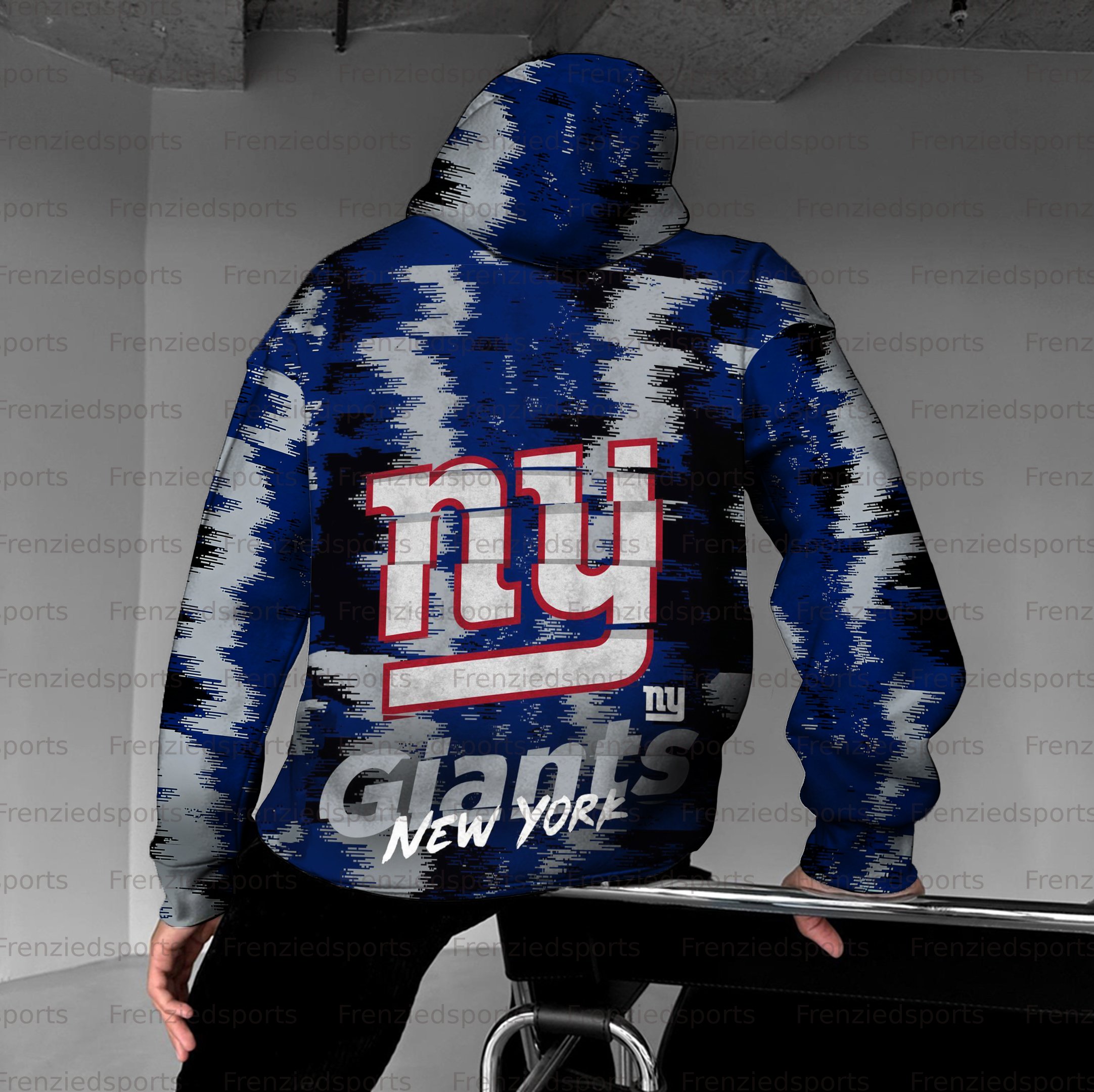 Unisex "New York Giants" Graphic Streetwear Vintage Plush Hoodie