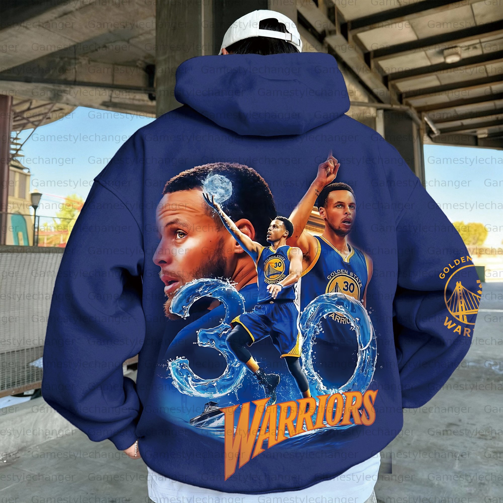 Unisex "Golden State Warriors" Graphic Streetwear Vintage Plush Hoodie