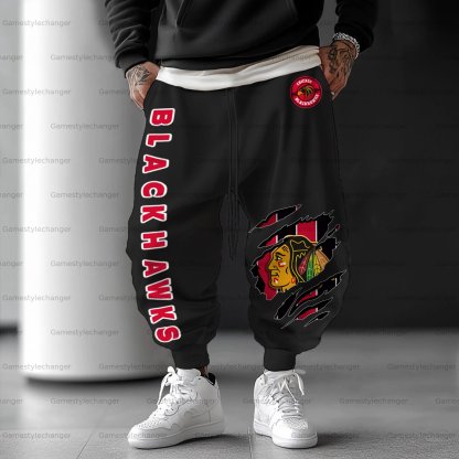 Unisex  “Chicago Blackhawks” Casual Anime Streetwear Pant