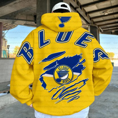 Unisex "St, Louis Blues" Graphic Streetwear Vintage Plush Hoodie