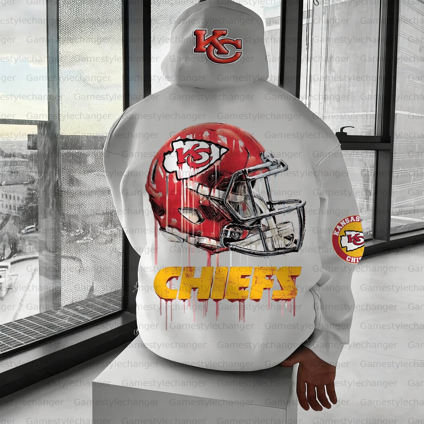 Unisex "Kansas City Chiefs" Graphic Streetwear Vintage Plush Hoodie