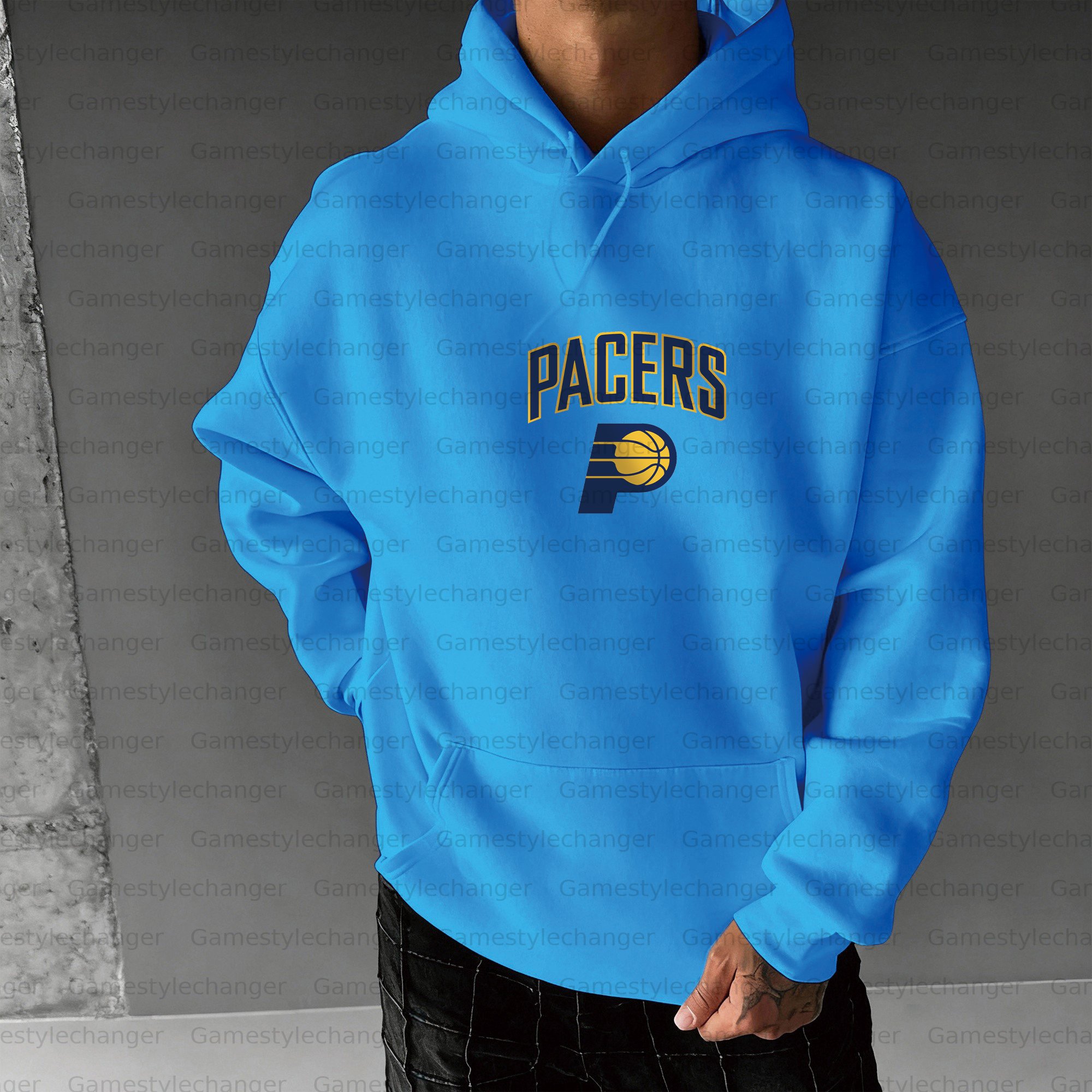 Unisex "Indiana Pacers" Graphic Streetwear Vintage Plush Hoodie