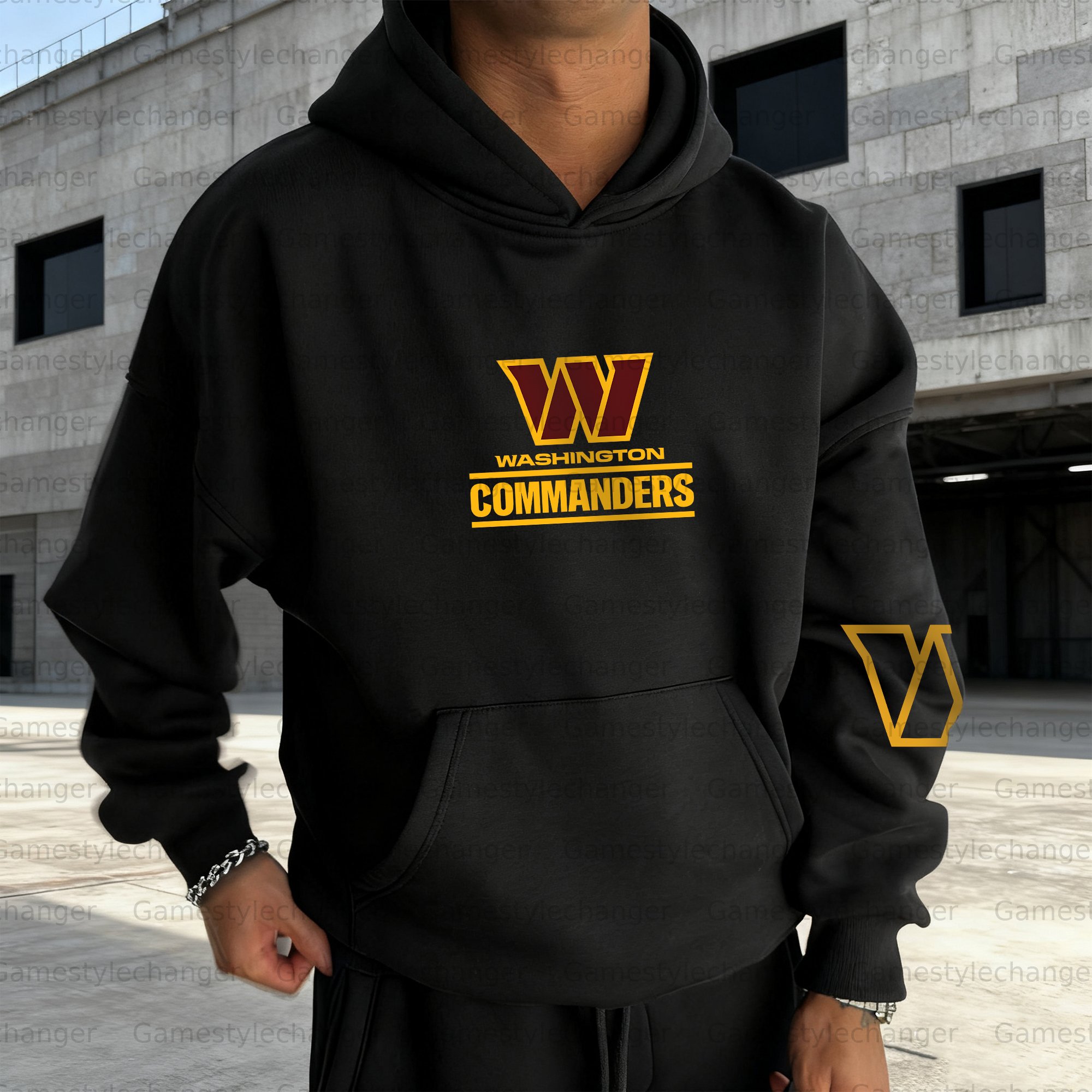 Unisex "Washington Commanders" Graphic Streetwear Vintage Plush Hoodie