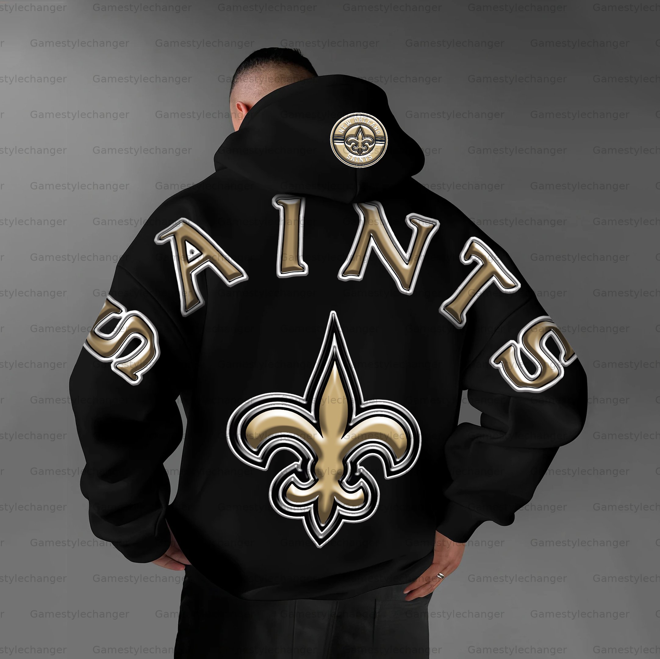 Unisex "New Orleans Saints" Graphic Streetwear Vintage Plush Hoodie