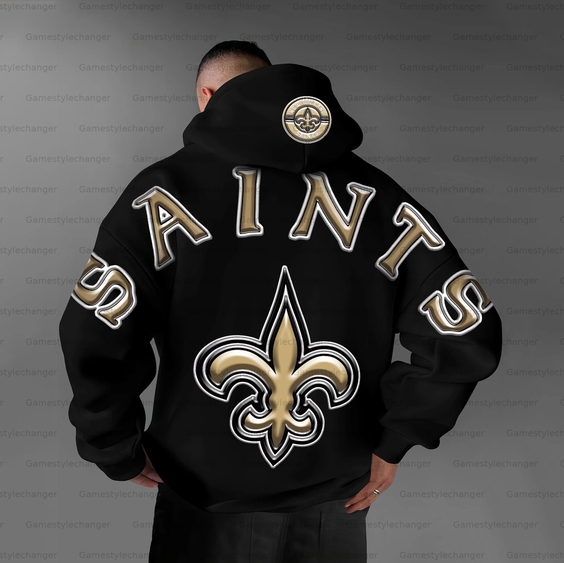 Unisex "New Orleans Saints" Graphic Streetwear Vintage Plush Hoodie