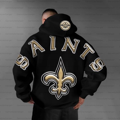 Unisex "New Orleans Saints" Graphic Streetwear Vintage Plush Hoodie