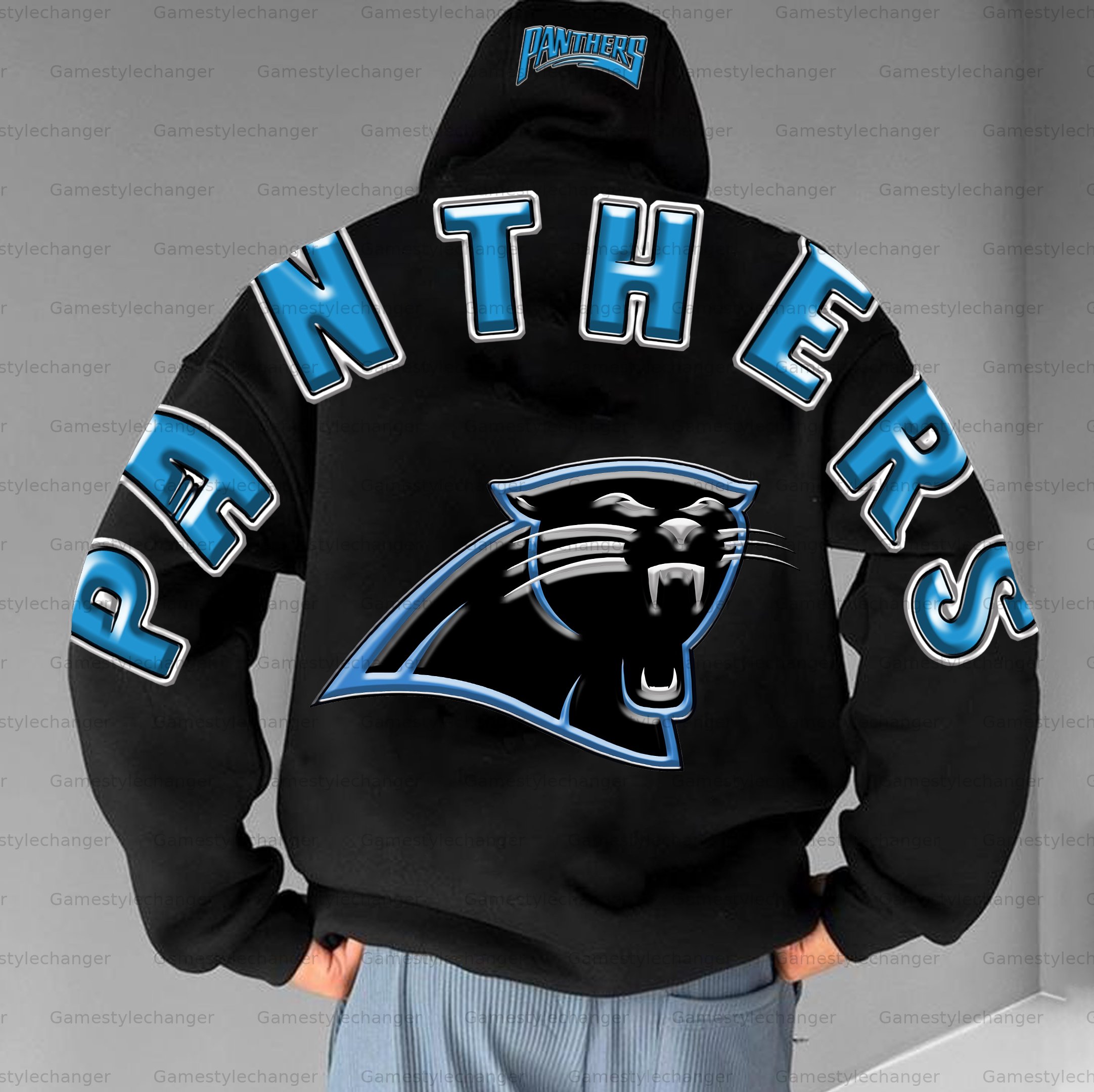 Unisex "Carolina Panthers" Graphic Streetwear Vintage Plush Hoodie