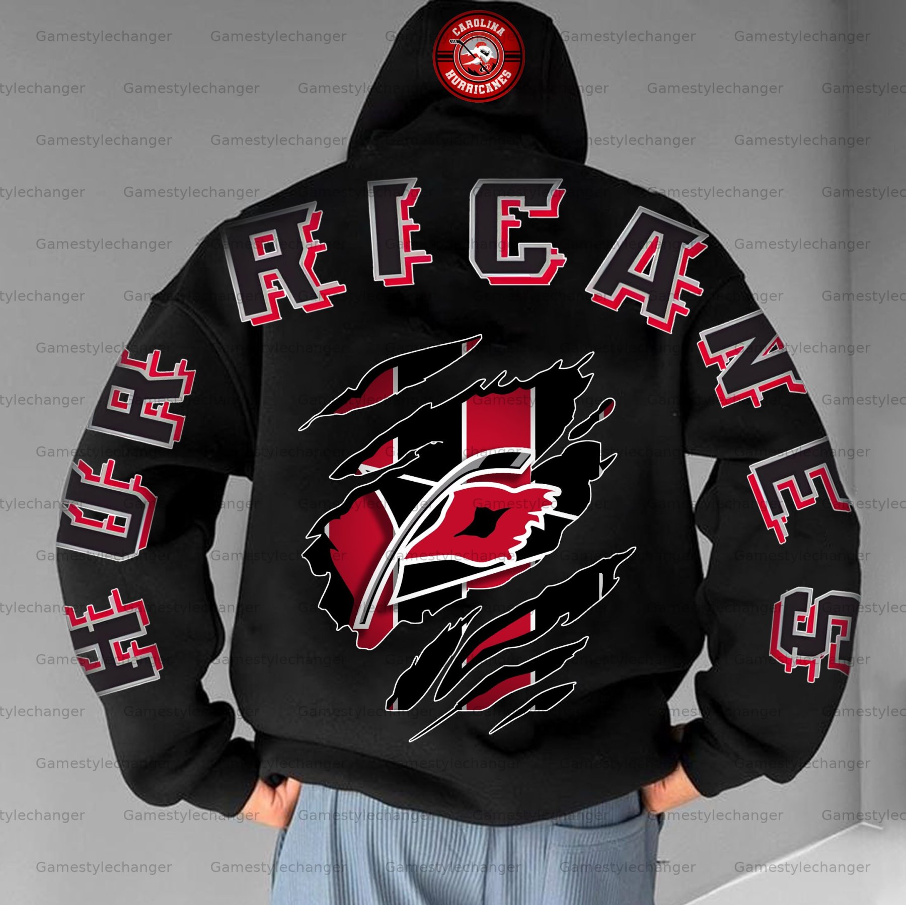 Unisex "Carolina Hurricanes" Graphic Streetwear Vintage Plush Hoodie