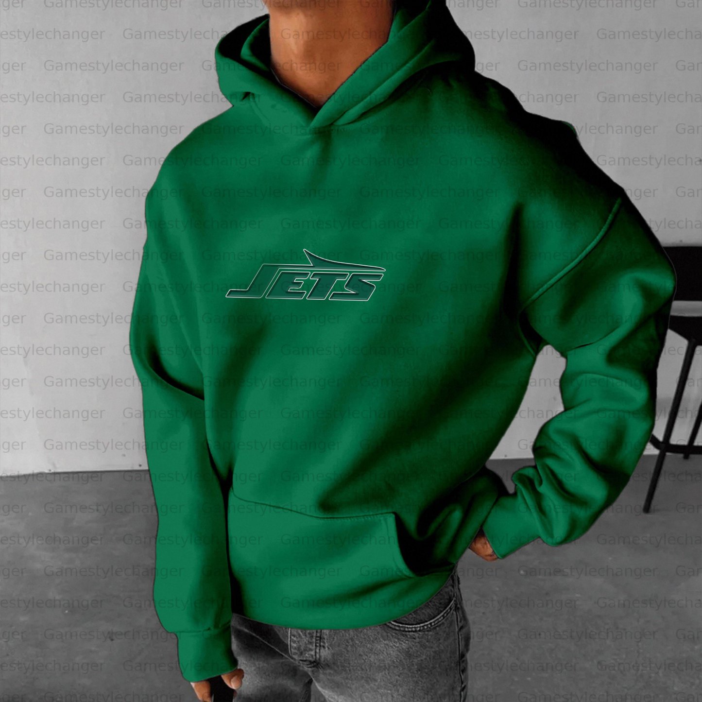Unisex "New York Jets  " Graphic Streetwear Vintage Plush Hoodie