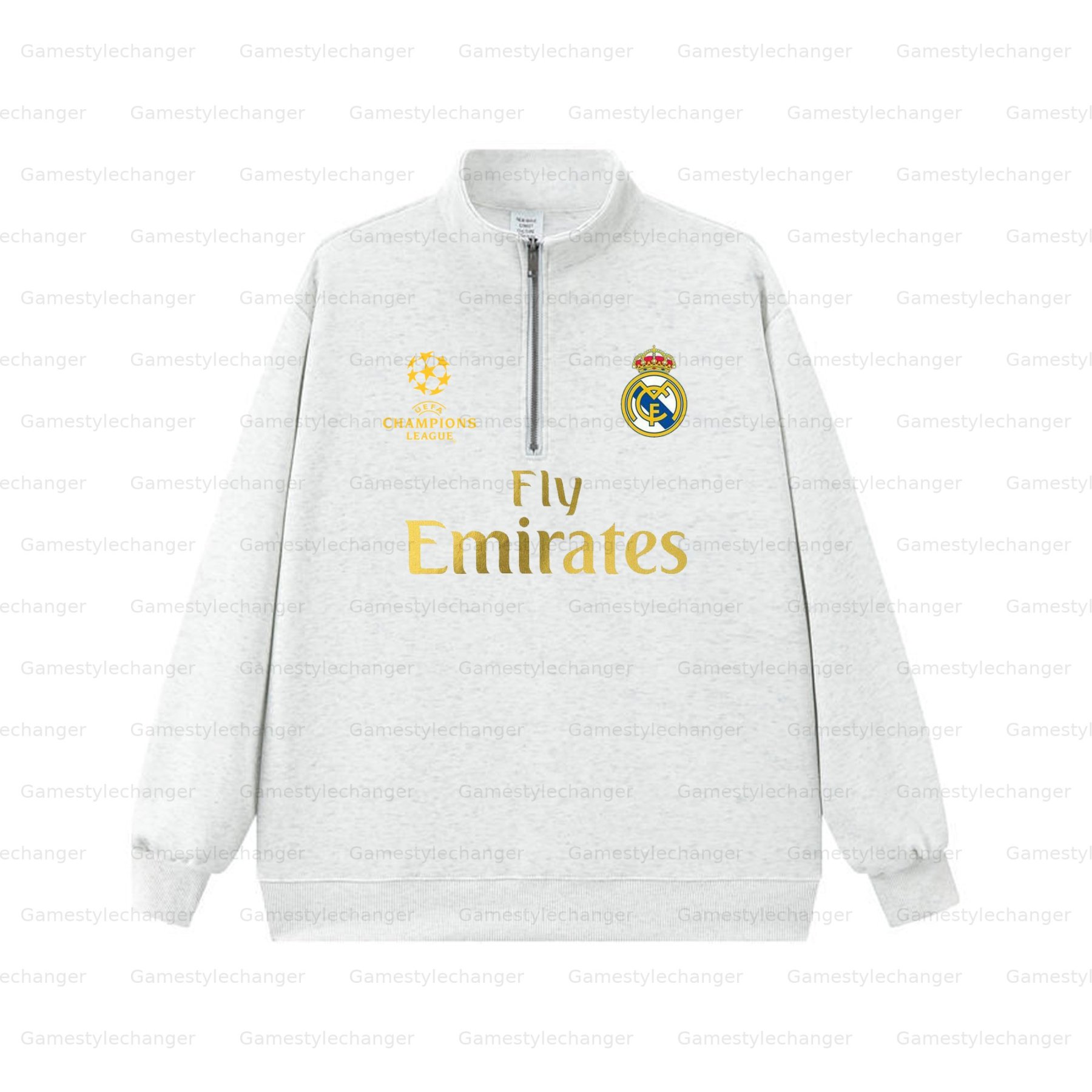 Unisex "UEFA " Graphic Streetwear Vintage  Zip-up Sweatshirt