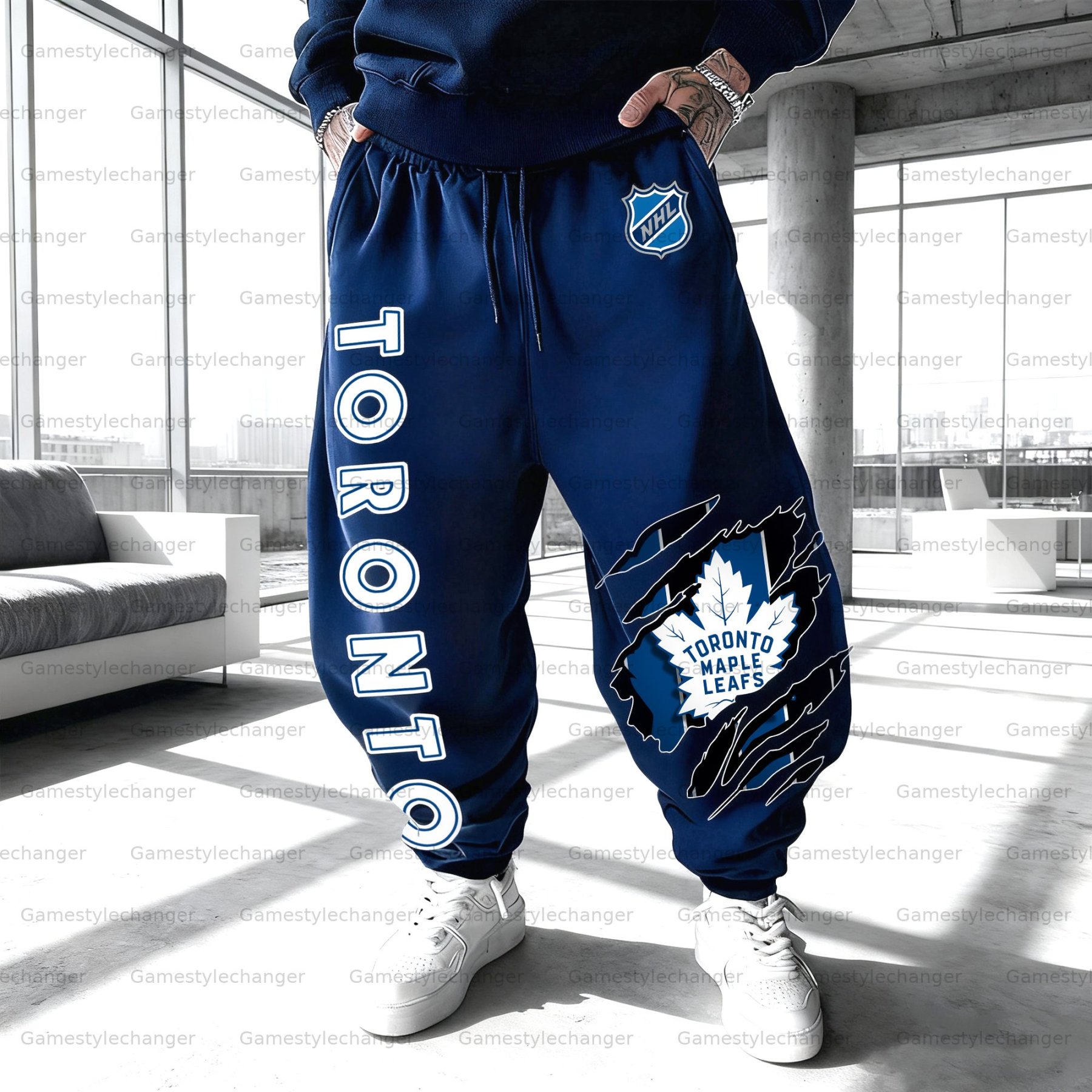 Unisex “Toronto Maple Leafs” Casual Anime Streetwear Pant