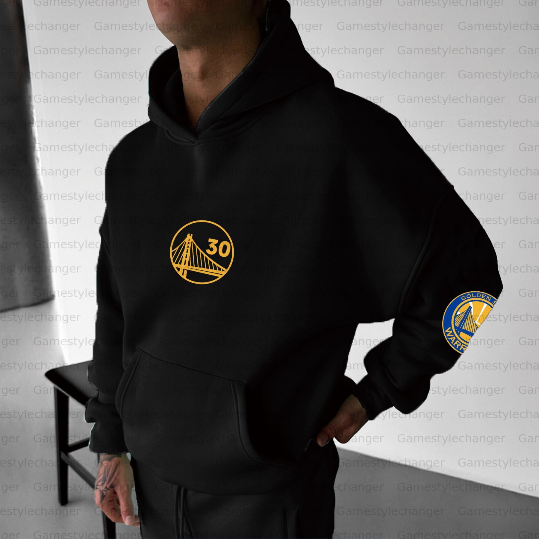 Unisex "Golden State Warriors" Graphic Streetwear Vintage Plush Hoodie