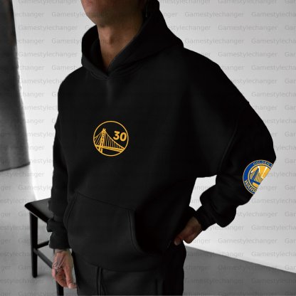 Unisex "Golden State Warriors" Graphic Streetwear Vintage Plush Hoodie