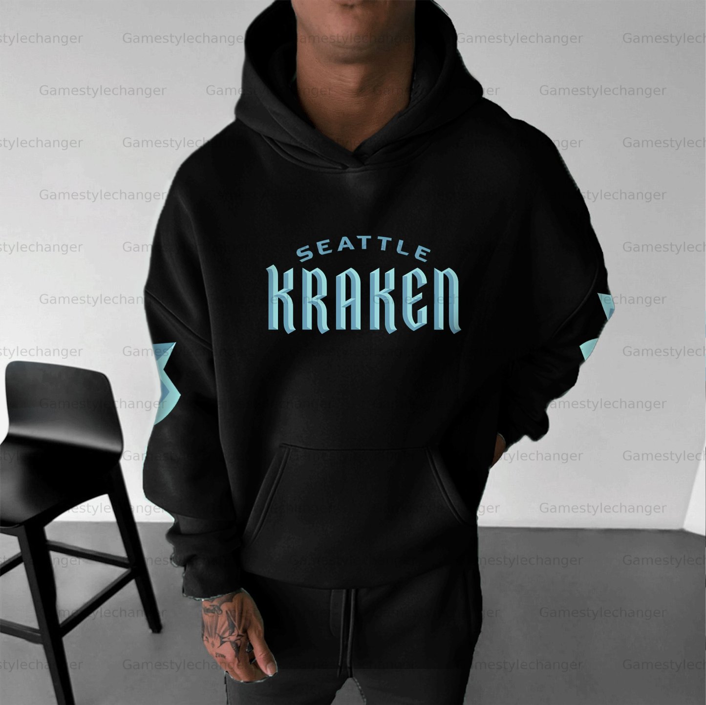 Unisex "Seattle Kraken" Graphic Streetwear Vintage Plush Hoodie