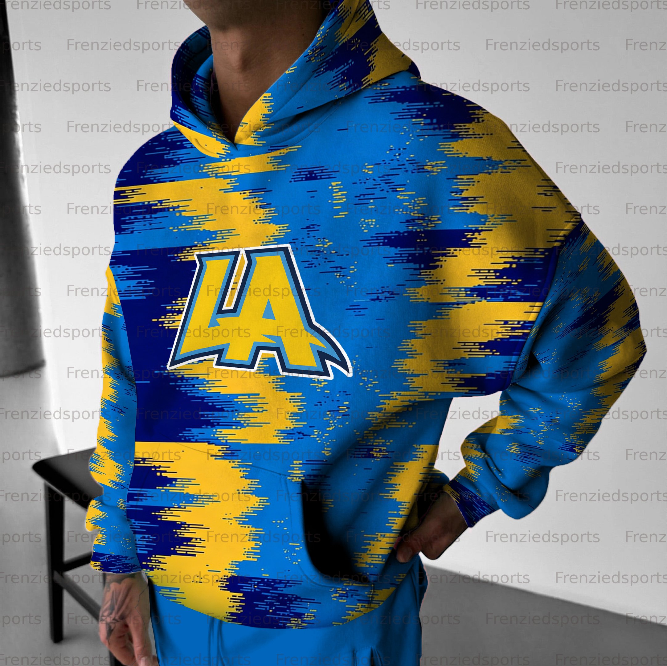 Unisex "Los Angeles Chargers" Graphic Streetwear Vintage Plush Hoodie