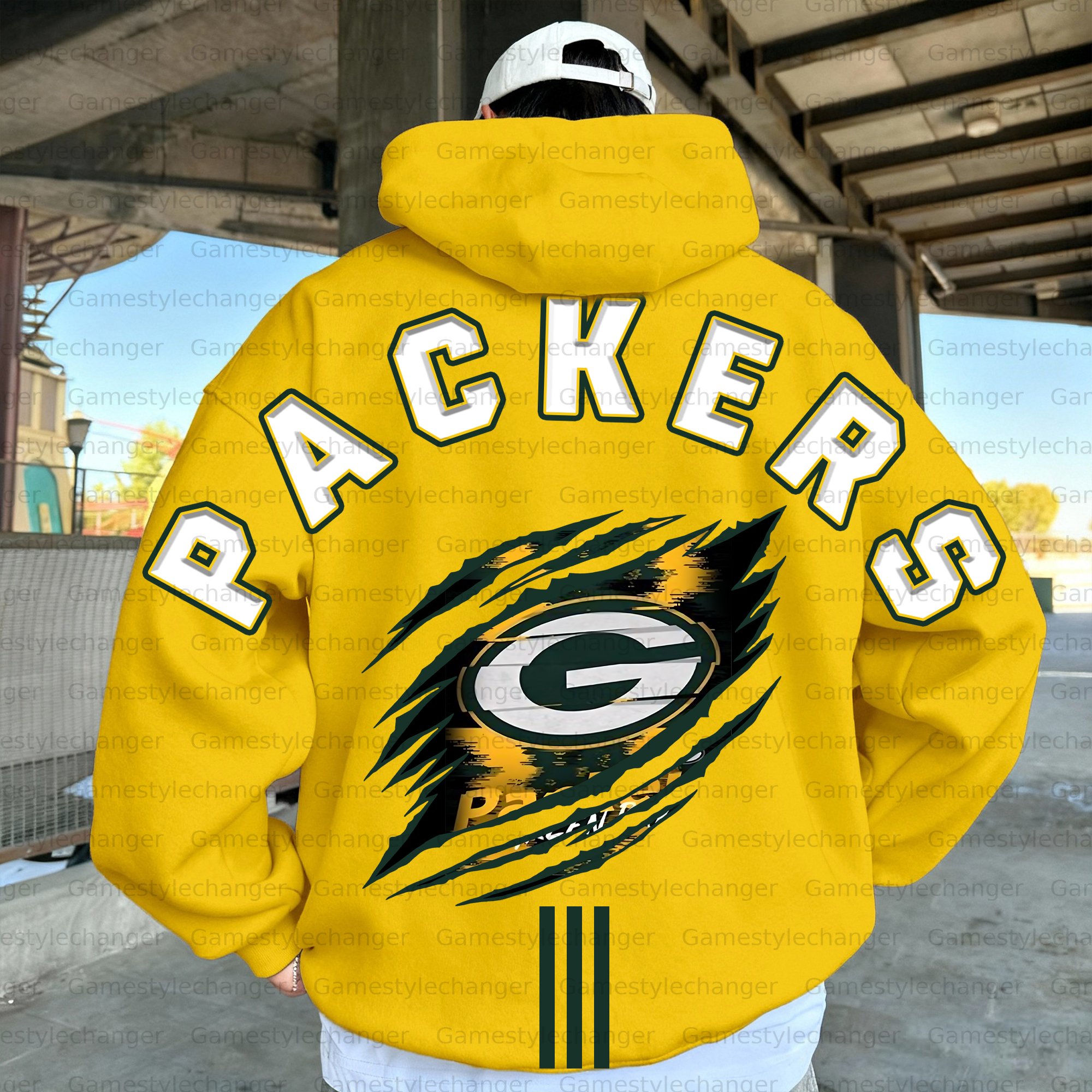 Unisex "Green Bay Packers" Graphic Streetwear Vintage Plush Hoodie