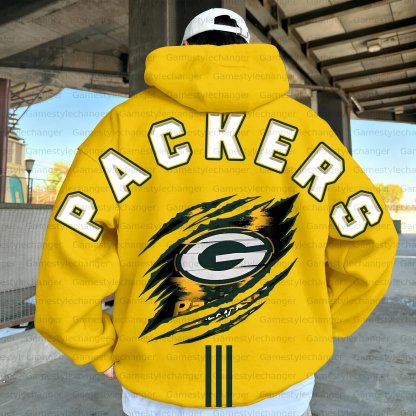 Unisex "Green Bay Packers" Graphic Streetwear Vintage Plush Hoodie