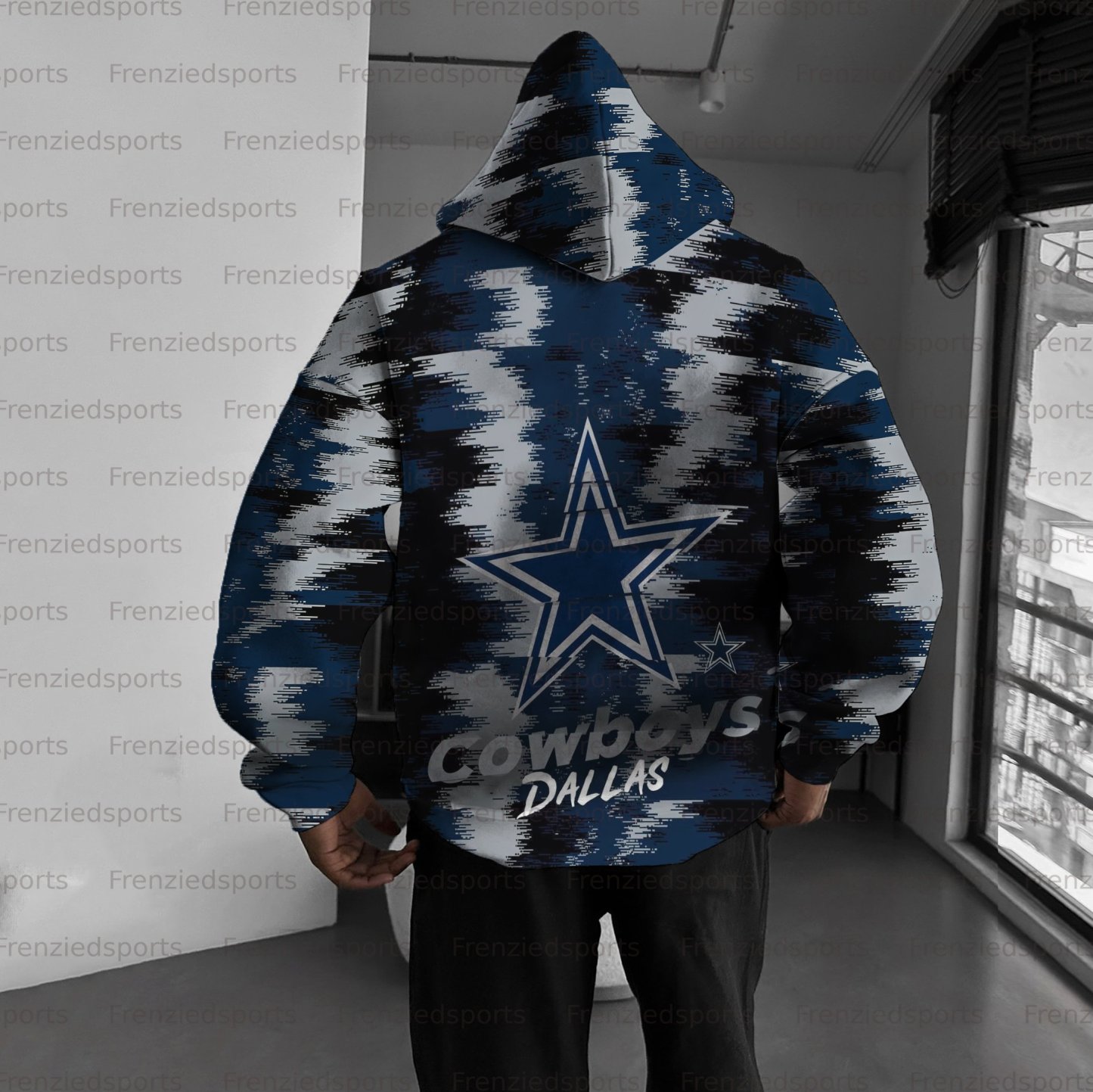 Unisex "Dallas Cowboys" Graphic Streetwear Vintage Plush Hoodie