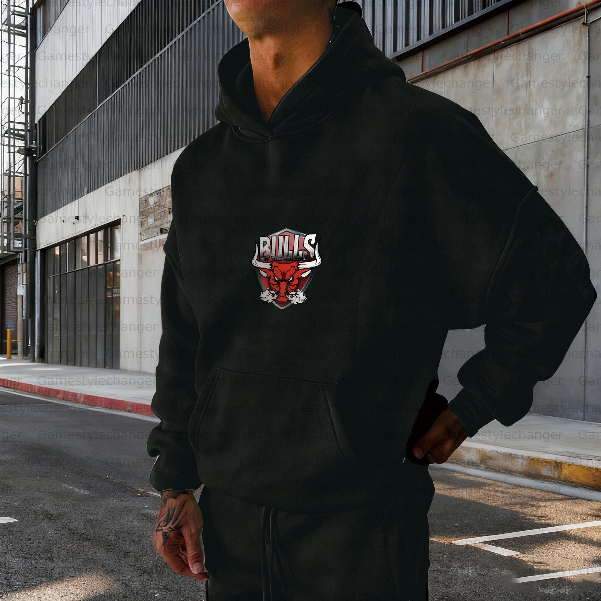 Unisex "Chicago Bulls" Graphic Streetwear Vintage Plush Hoodie