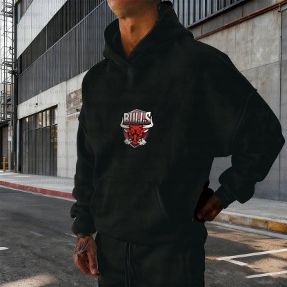 Unisex "Chicago Bulls" Graphic Streetwear Vintage Plush Hoodie