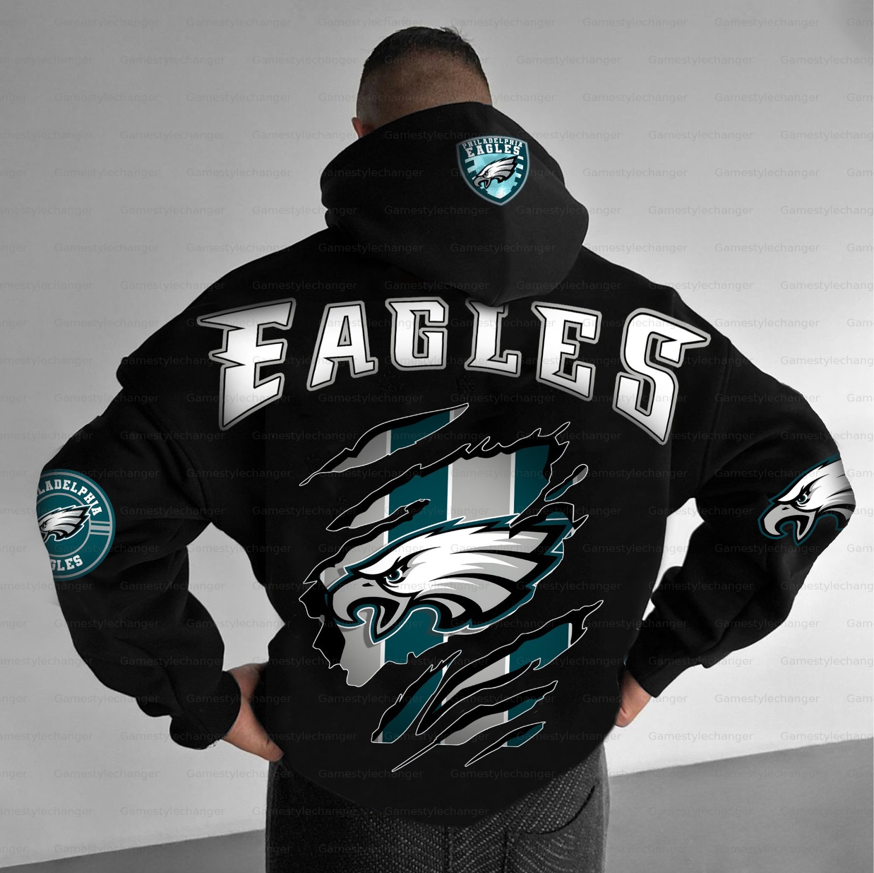 Unisex "Philadelphia Eagles" Graphic Streetwear Vintage Plush Hoodie