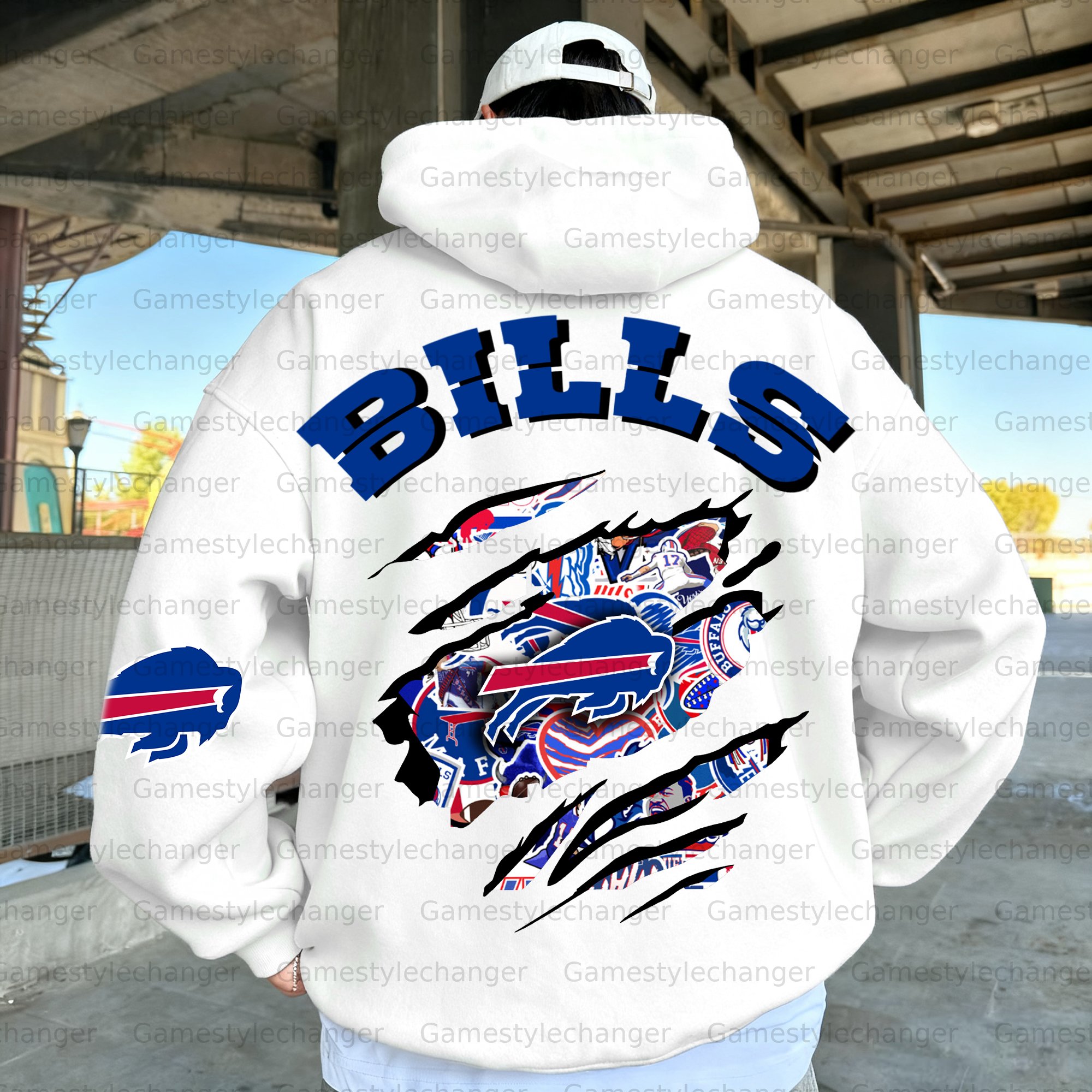 Unisex "Buffalo bills" Graphic Streetwear Vintage Plush Hoodie