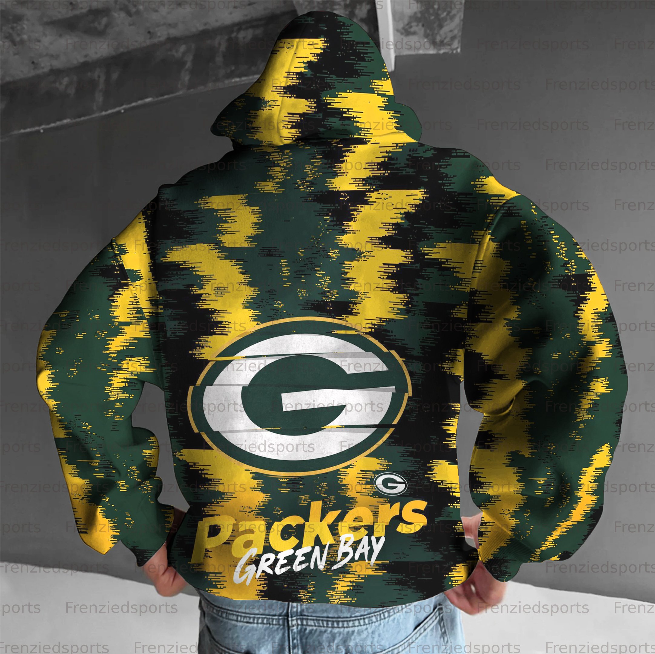 Unisex "Green Bay Packers" Graphic Streetwear Vintage Plush Hoodie