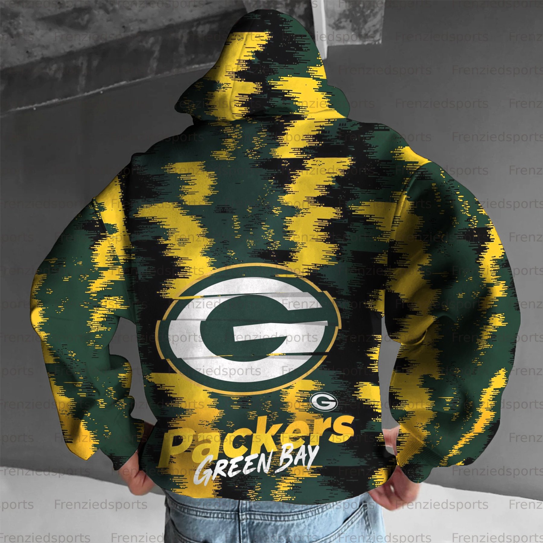 Unisex "Green Bay Packers" Graphic Streetwear Vintage Plush Hoodie
