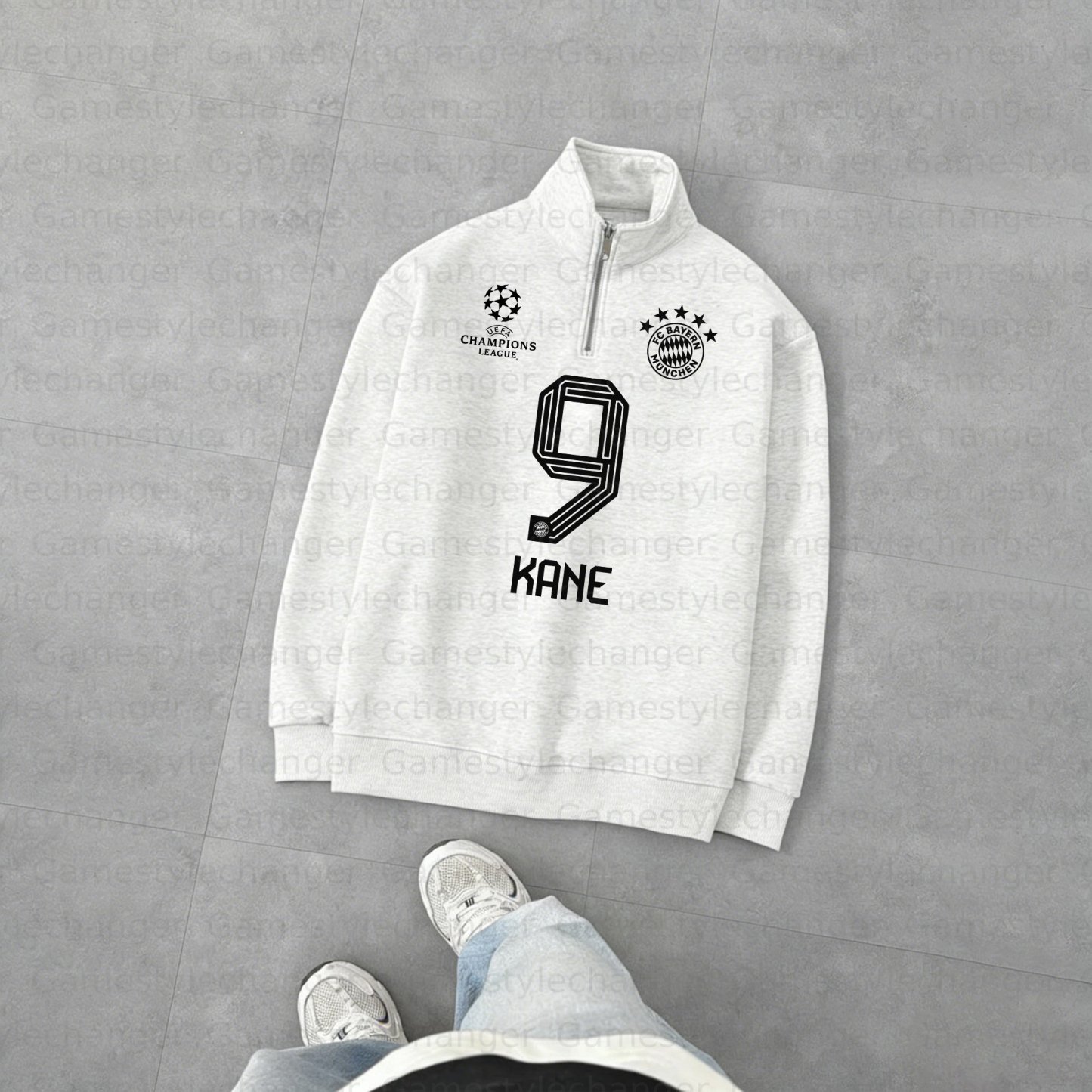 Unisex "UEFA " Graphic Streetwear Vintage Plush Zip-up Sweatshirt