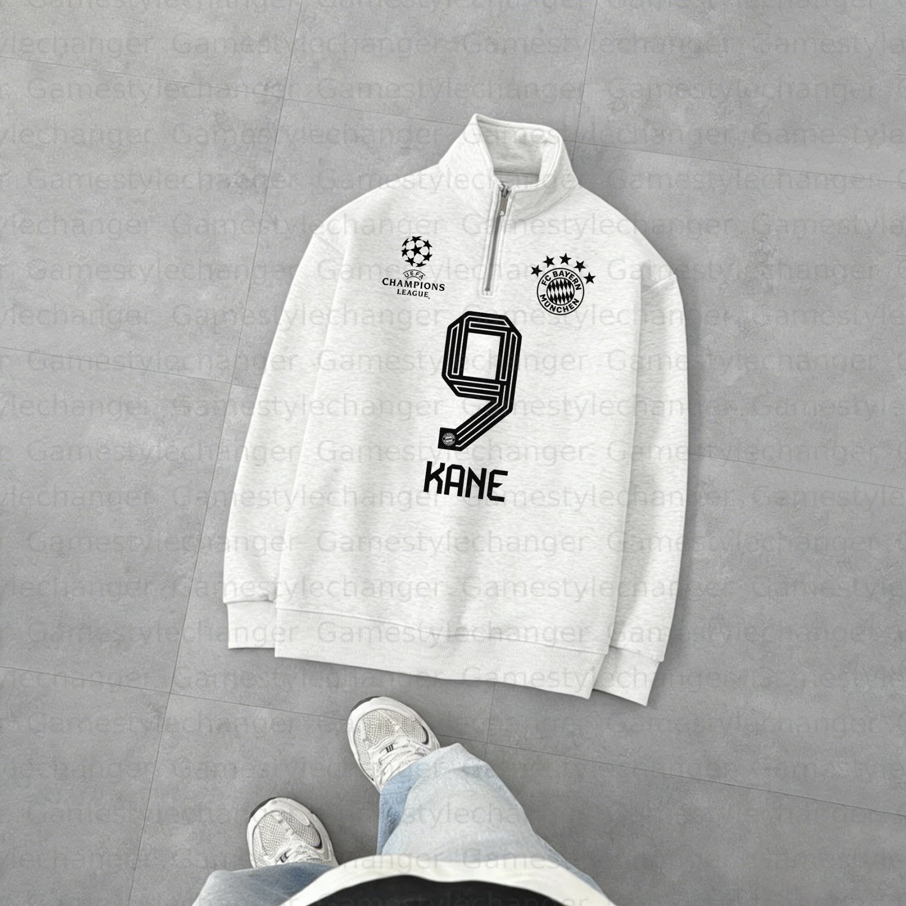 Unisex "UEFA " Graphic Streetwear Vintage Plush Zip-up Sweatshirt