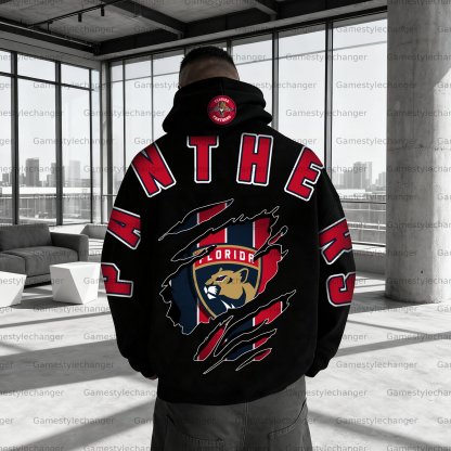 Unisex "Florida Panthers" Graphic Streetwear Vintage Plush Hoodie