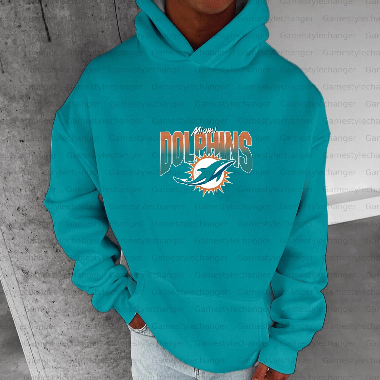Unisex "Miami dolphins  " Graphic Streetwear Vintage Plush Hoodie