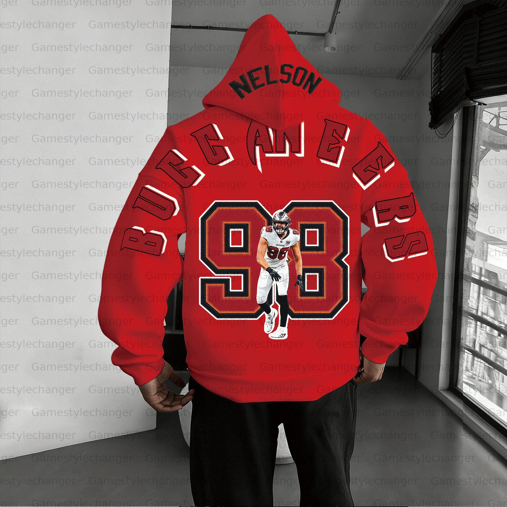 Unisex "Tampa Bay Buccaneers" Graphic Streetwear Vintage Plush Hoodie