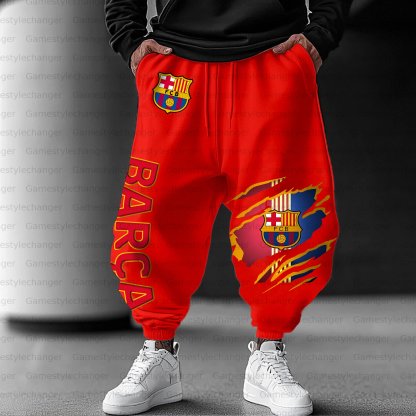 Unisex  “FC Barcelona” Casual Anime Streetwear Pant