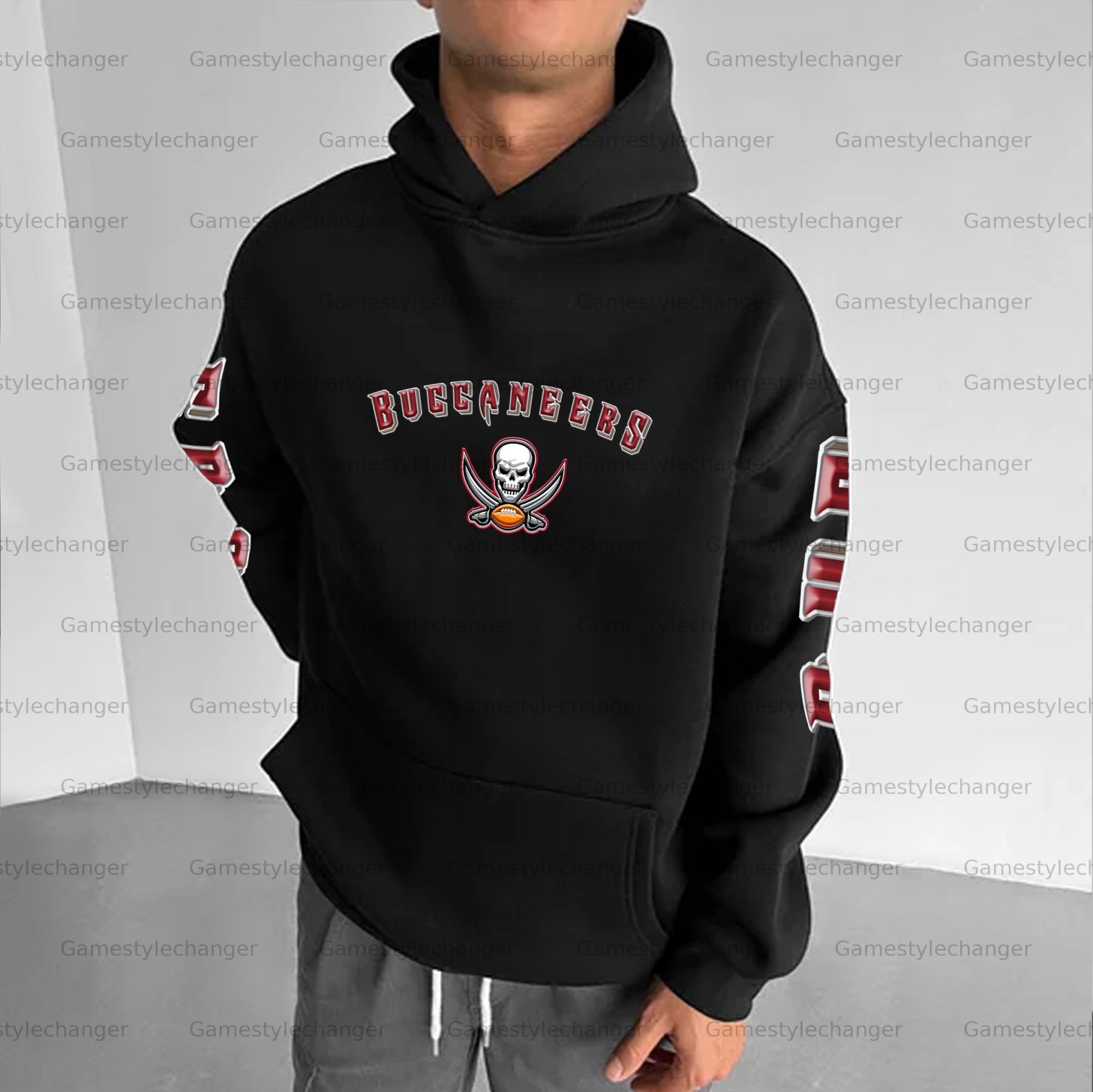 Unisex "Tampa Bay Buccaneers" Graphic Streetwear Vintage Plush Hoodie