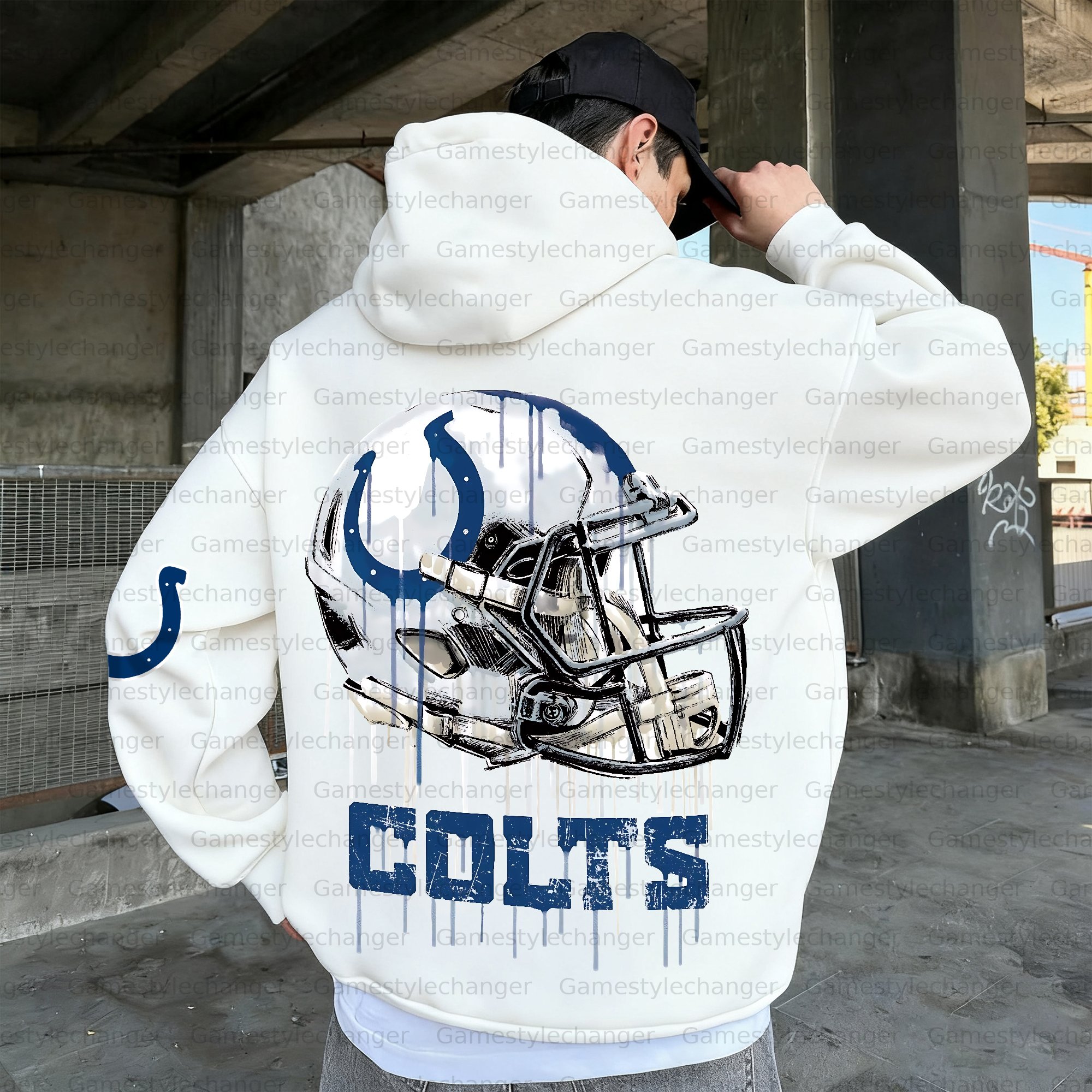 Unisex "Indianapolis Colts" Graphic Streetwear Vintage Plush Hoodie